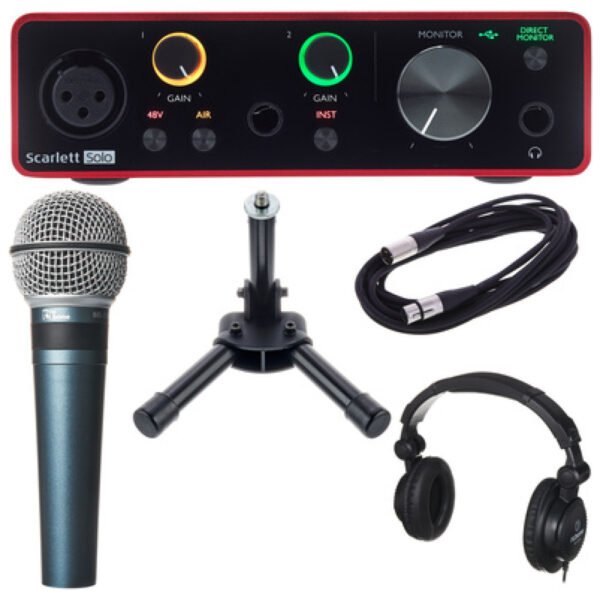 Focusrite Scarlett Solo 3rd Podcast Set